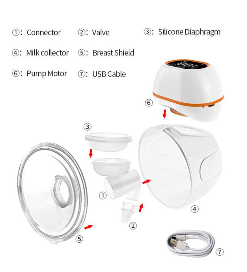 V.Coool Newly Upgraded Wearable Electric Breast , Invisible Breast-Collecting Silent Breast