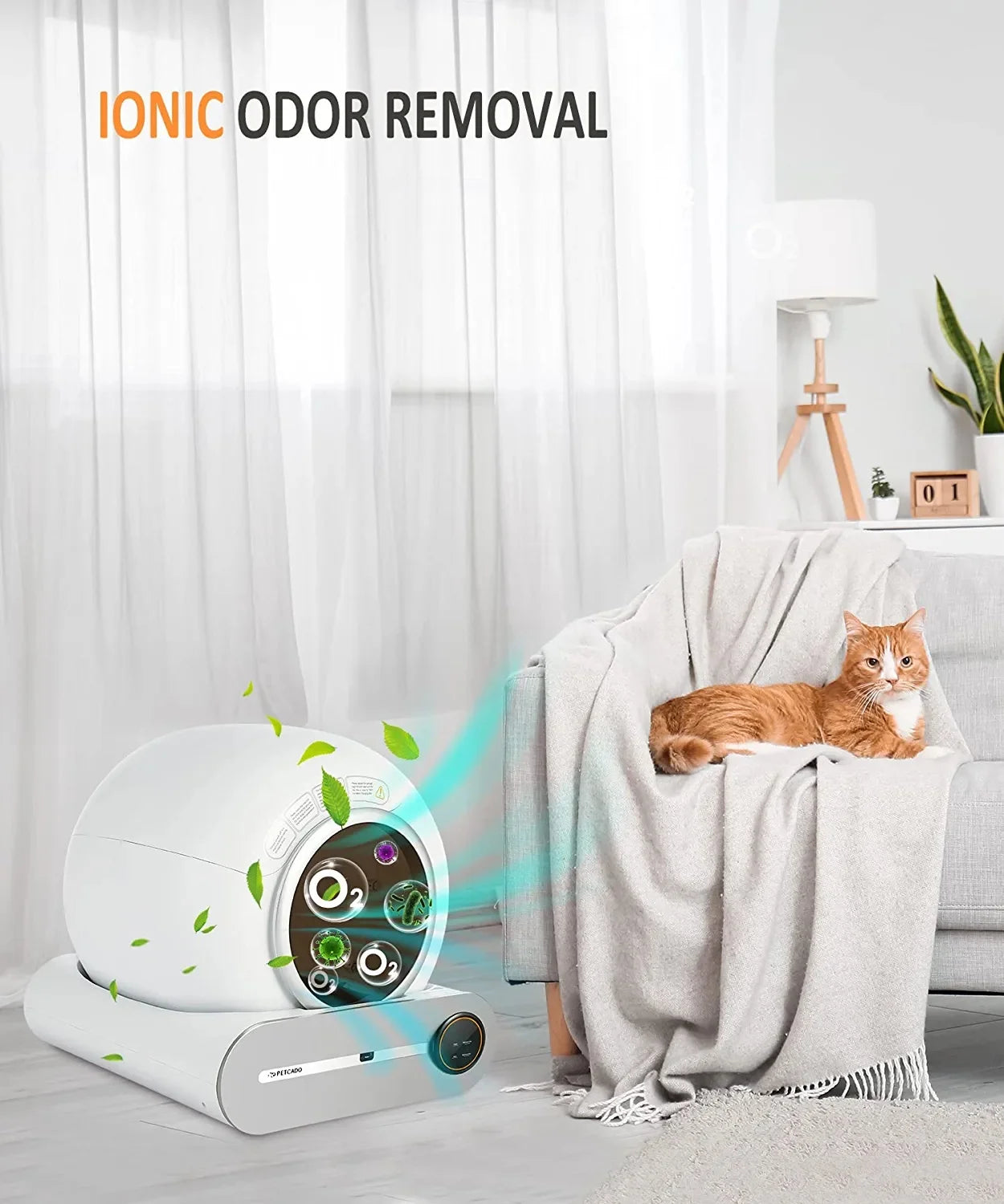 Self-Cleaning Cat Litter Box, Automatic Cat Litter Box with APP Control