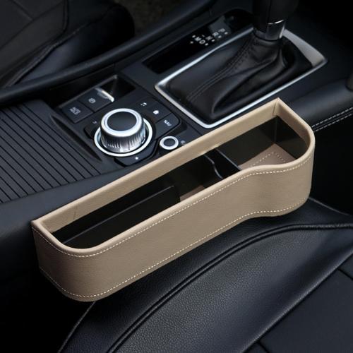 PU Car Organizer Seat Gap Storage Box Car Seat Side Slit for Wallet Phone Coins Cigarette Keys Cards Car Accessories