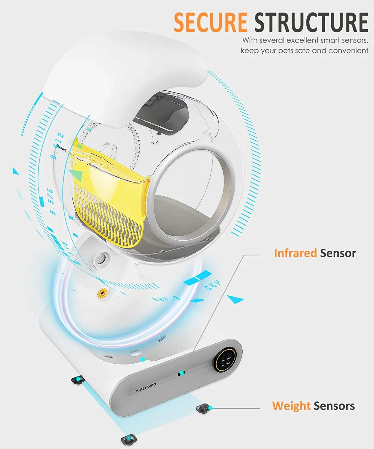 Self-Cleaning Cat Litter Box, Automatic Cat Litter Box with APP Control