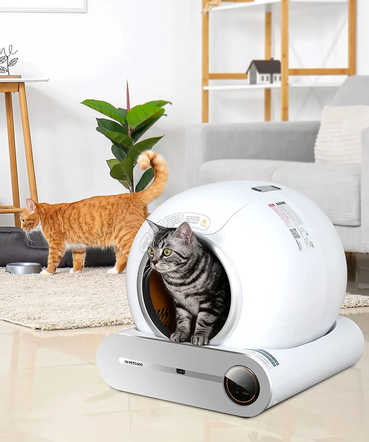 Self-Cleaning Cat Litter Box, Automatic Cat Litter Box with APP Control